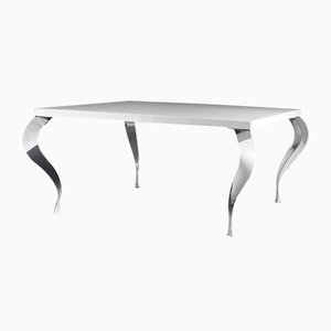 Luigi Square Table in Wood and Steel from VGnewtrend, Italy