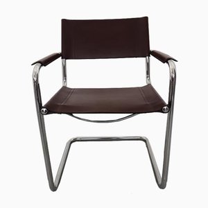 Bauhaus Leather Model MG5 Cantilever Chairs by Centro Studi for Matteo Grassi, 1970, Set of 4