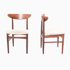 Sillas de comedor de palisandro de EW Bach para Møbelfabrik, años 60. Juego de 6