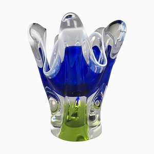 Kunstglas Vase von Josef Hospodka für Chribska Glassworks, 1960er