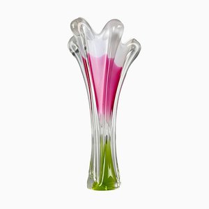 Grand Vase en Verre par Josef Hospodka pour Chribska Glassworks, 1960s