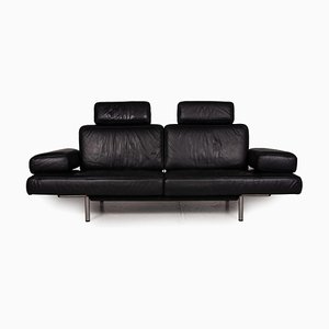 Black Leather DS 460 3-Seater Sofa with Relaxation Function from De Sede