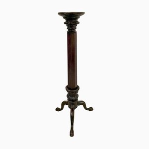 Antique Victorian Carved Mahogany Torchere