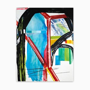 Intérieur avec Éclats de Peinture, Peinture Expressionniste Abstraite, 2016