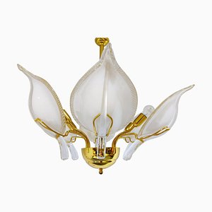 Murano Glass Leaf Lamp from Barovier & Toso, 1970s
