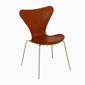 Sillas modelo 7 de Arne Jacobsen para Fritz Hansen, años 50. Juego de 4