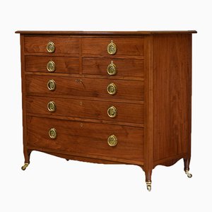 Walnut Chest of Seven Drawers, 1900s