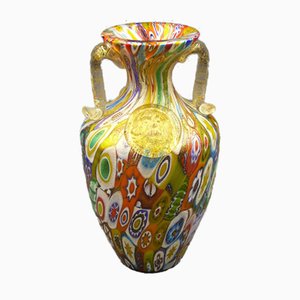 Jarrón MIllefiori de cristal de Murano de Gambaro & Poggi, Italy