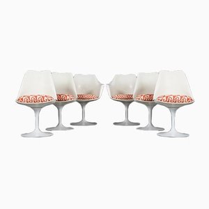 Tulip Armlehnstühle und Sessel mit Hermès Bezug von Eero Saarinen für Knoll International, 6er Set