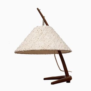 Mid-Century Teak Dornstab Table Lamp by A. Pöll for Kalmar