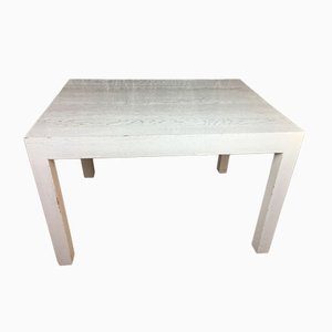 White Solid Oak Table, 1990s