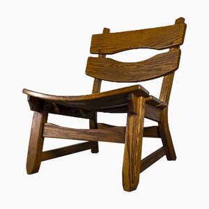 Brutalistischer Stuhl aus Eiche von Dittmann & Co für Awa Radbound, 1960er