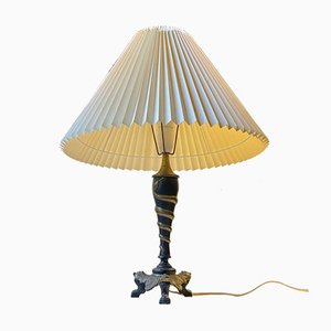 Lámpara de mesa italiana antigua de latón