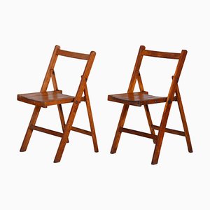 Mid-Century Czech Beech Chairs, 1950s, Set of 2
