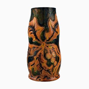 Vaso Art Nouveau in ceramica smaltata di Michael Andersen, Danimarca