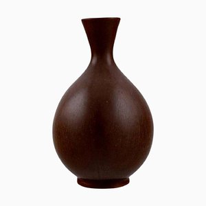 Vase aus glasiertem Steingut von Berndt Friberg für Gustavsberg Studiohand