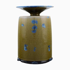 Schwedische Vase aus glasierter Keramik von Isak Isaksson, spätes 20. Jh