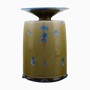 Swedish Vase in Glazed Ceramic by Isak Isaksson, Late-20th Century