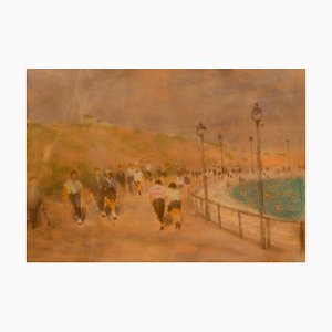 At the Seaside, Mid-Century pastello di William Mason, anni '60