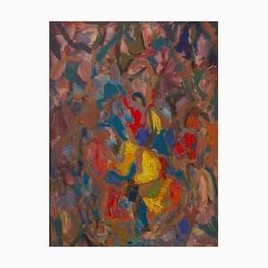 Metchilet Navisaski, Pieza abstracta colorida, 1930, óleo sobre lienzo