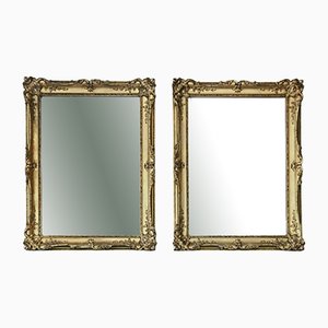 Large Gilt Overmantel or Wall Mirrors, 19th Century, Set of 2