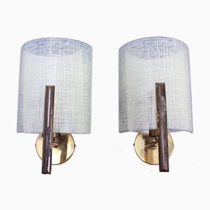 Mid-Century Opal Glass Wall Sconces from Stilux Milano, 1960s, Set of 6