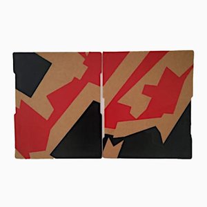 Marcus Centmayer, Dittico piccolo, Pittura acrilica astratta, 2021