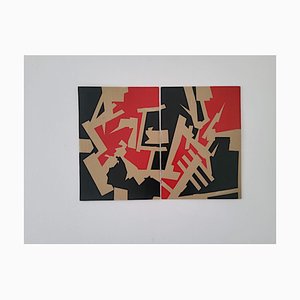 Marcus Centmayer, Tango in the Big Mango, Abstract Acrylic Painting, 2021