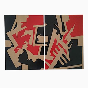 Marcus Centmayer, Tango in the Big Mango, Pintura acrílica abstracta, 2021