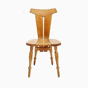 Brutalist Cafe Dining Chairs, Belgium, 1960s, Set of 3