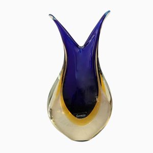 Sommerso Murano Glass Vase, Italy, 1970s