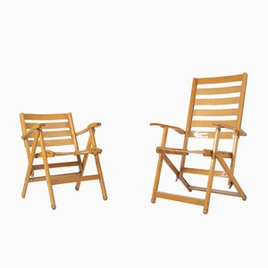 Folding Chairs by Ico & Luisa Parisi for Reguitti, Italy, 1970s, Set of 2