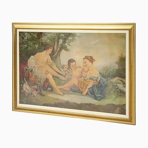 Mythological Oil on Canvas Painting with Frame