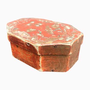 Golden Octagonal Box with Decorations