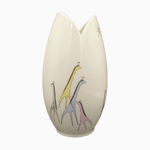 Vase en Porcelaine Peinte à la Main par Beate Kuhn pour Rosenthal