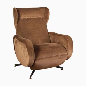 Mid-Century Italian Reclinable Lounge Chair or Armchair, 1950