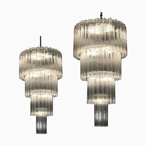 Italian Tronchi Chandeliers in Murano, Set of 2