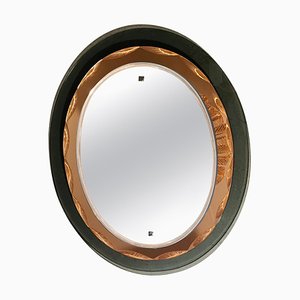 Espejo ovalado atribuido a Max Ingrand para Fontana Arte, años 60