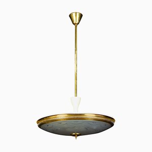 Mid-Century Ceiling Fixture or Pendant by Luigi Brusotti, Italy, 1940