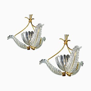 Liberty Pendants by Ercole Barovier, 1940s, Set of 2