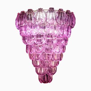 Lustre Coquillage en Verre de Murano Rose, 1980s