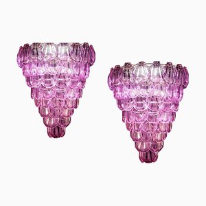 Lustre Coquillage en Verre de Murano Rose, 1980s