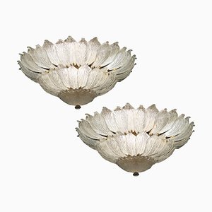 Italienische Murano Kronleuchter, 2er Set