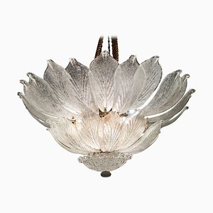 Grand Lustre Feuille de Murano, 1990s