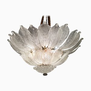 Large Murano Leaf Chandelier, 1990s