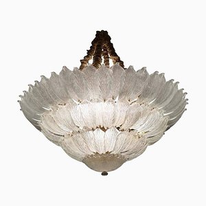 Lámpara de techo veneciana grande de cristal de Murano