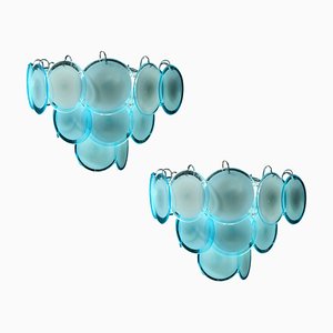 Disc Murano Chandelier from Vistosi, 1970s, Set of 2