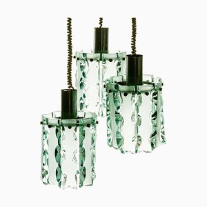 Trois Suspensions dans le Style de Fontana Arte, 1970s