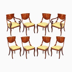 Italian Chairs and Armchairs Set, Set of 10