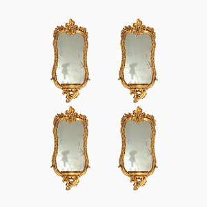 18th Century Roman Giltwood Mirrors, Set of 4
